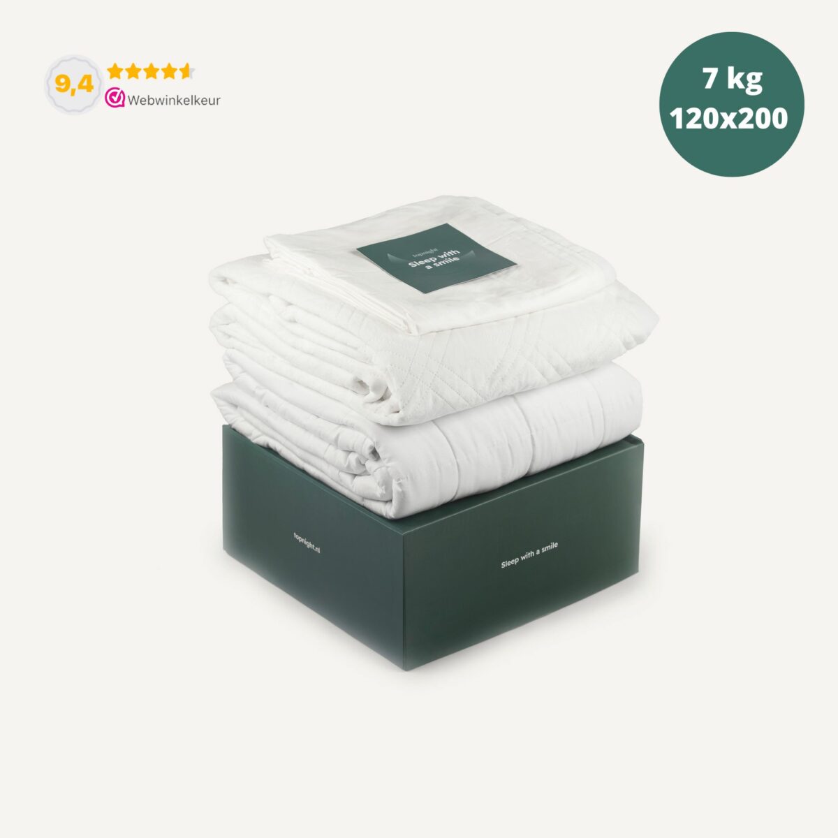 verzwaringsdeken rits 7 kg met bamboe en minky hoes