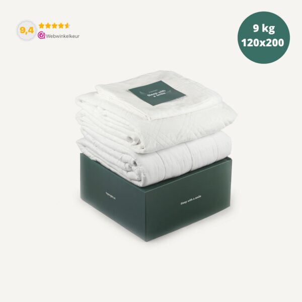 verzwaringsdeken rits 9 kg met bamboe en minky hoes