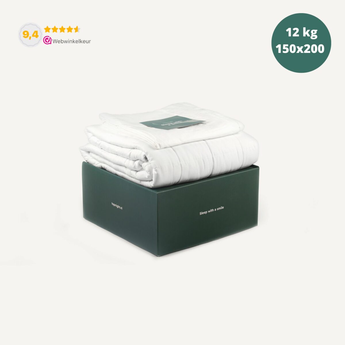 verzwaringsdeken rits 12 kg met bamboe hoes