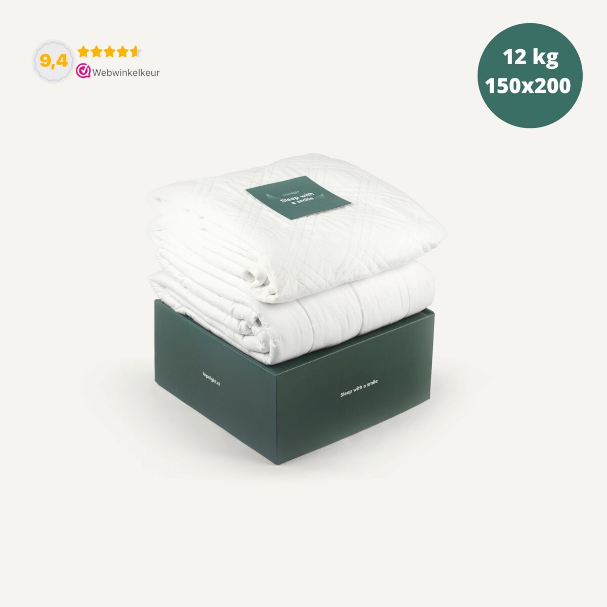 verzwaringsdeken rits 12 kg met minky hoes